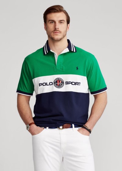 Camisa Polo Polo Ralph Lauren Hombre Verdes Multicolor - Polo Sport Mesh - CBJVE1023